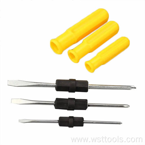 Yellow Screwdriver with Non-slip Plastic Handle